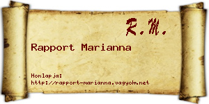 Rapport Marianna névjegykártya